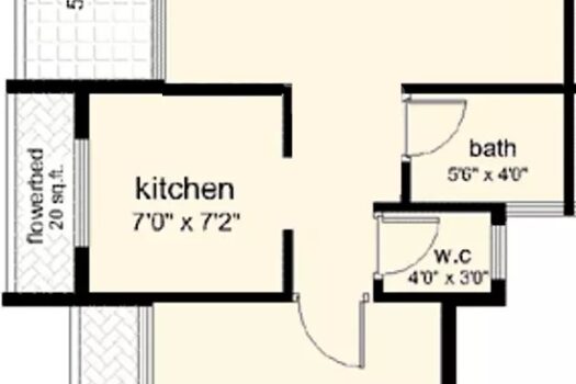 1 BHK, Balaji Shrishti chs., Sector 20, Roadpali